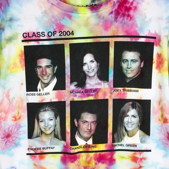 Pivot Pivot Tie Dye Womens XS Tee Friends Handmade Shirt Ross Rachel Pink 124 - Picture 2 of 10